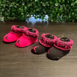 NEW!! Jordan Kids' Pink and Black Booties
